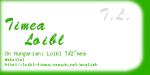 timea loibl business card